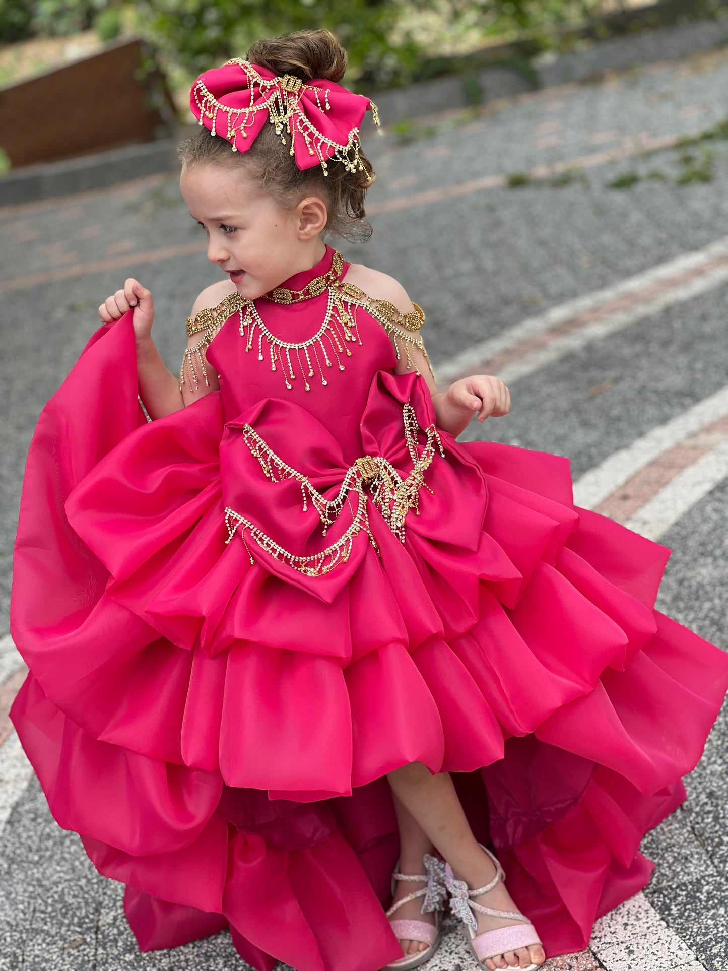 Puffy Tail Detail Party Dress
