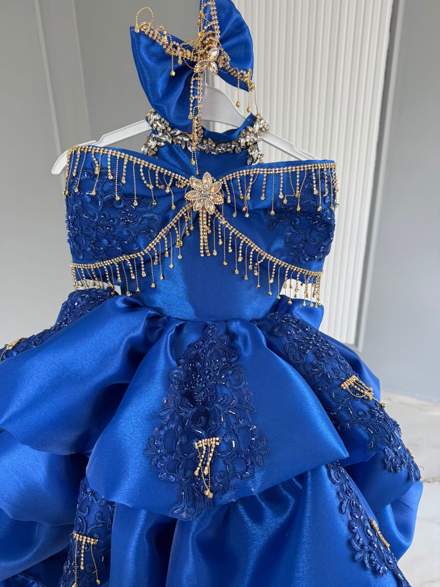 Elissa Dress Royal Blue Detail