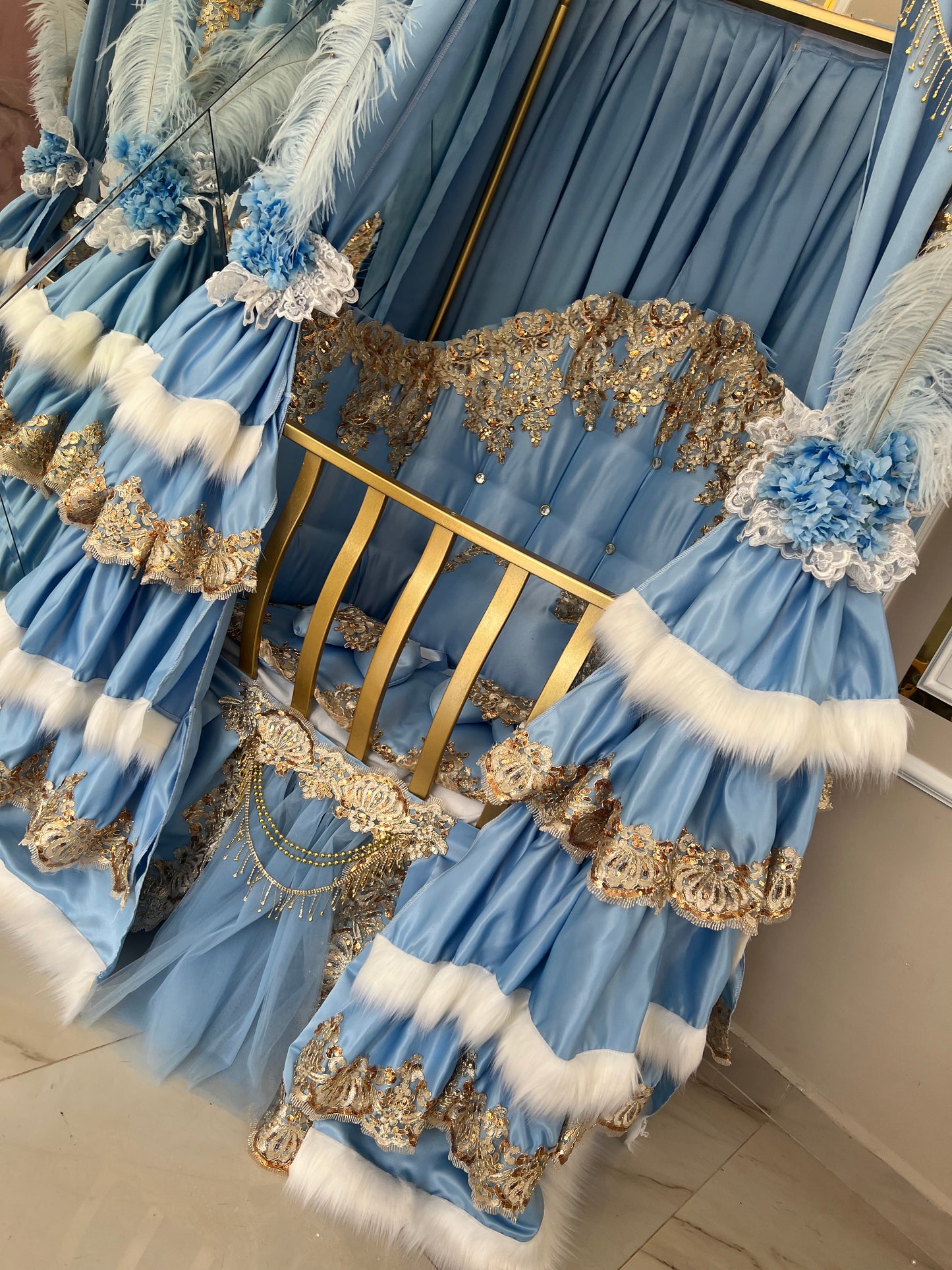 Royal Crib And Decor Blue And Gold