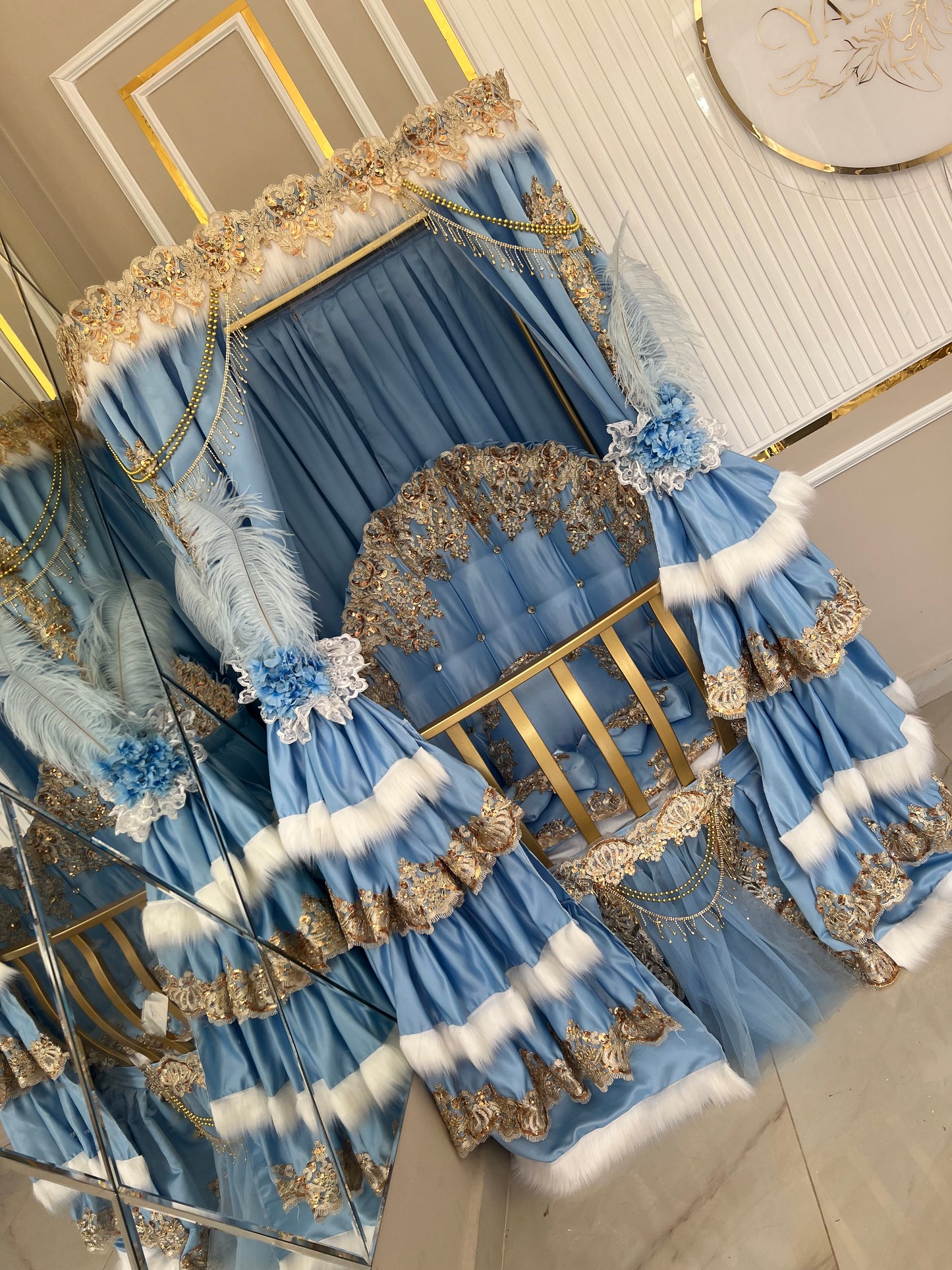 Royal Crib And Decor Blue And Gold