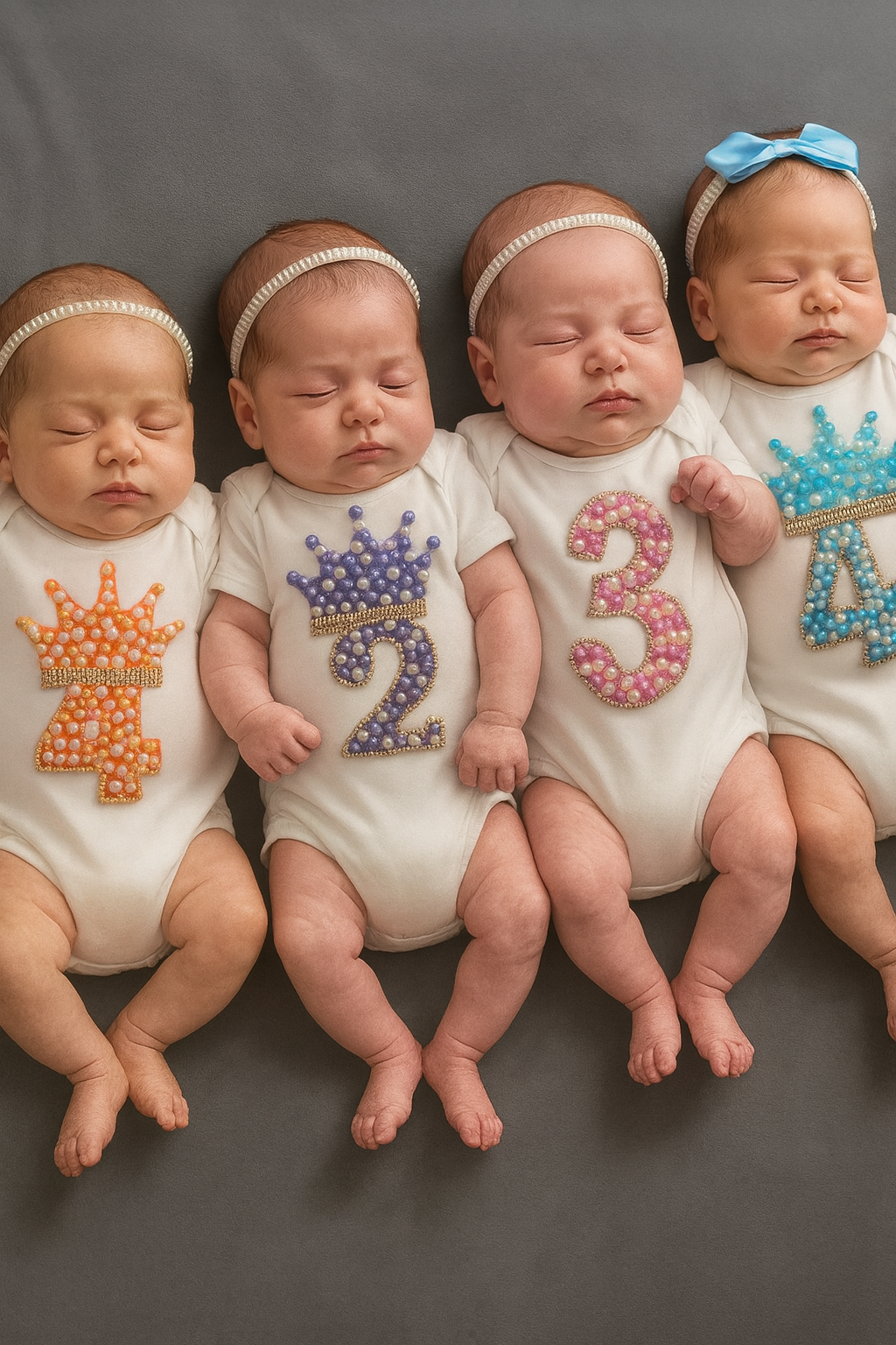 Speziell besticktes Monats-Baby-Body-Set