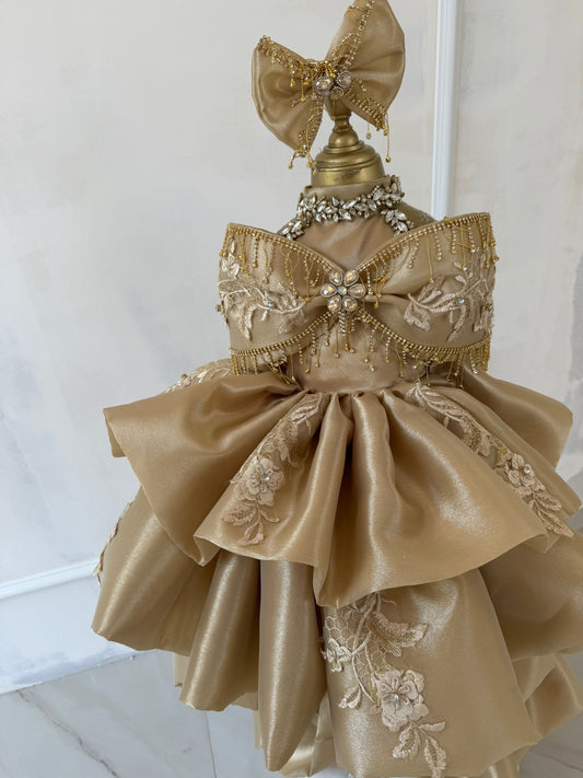 Elissa Dress Gold Detail