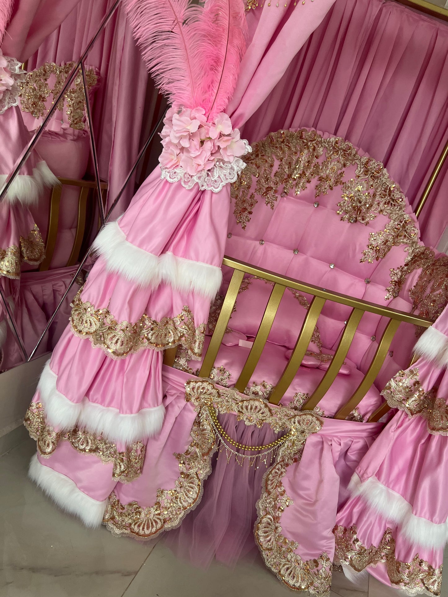 Royal Crib And Decor Pink And Gold