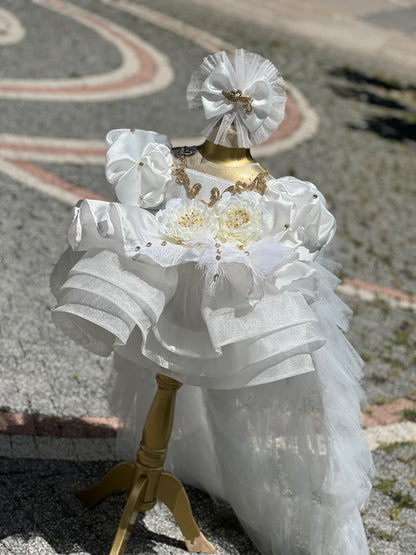 Flower Detailed Swarovski Stone Dress