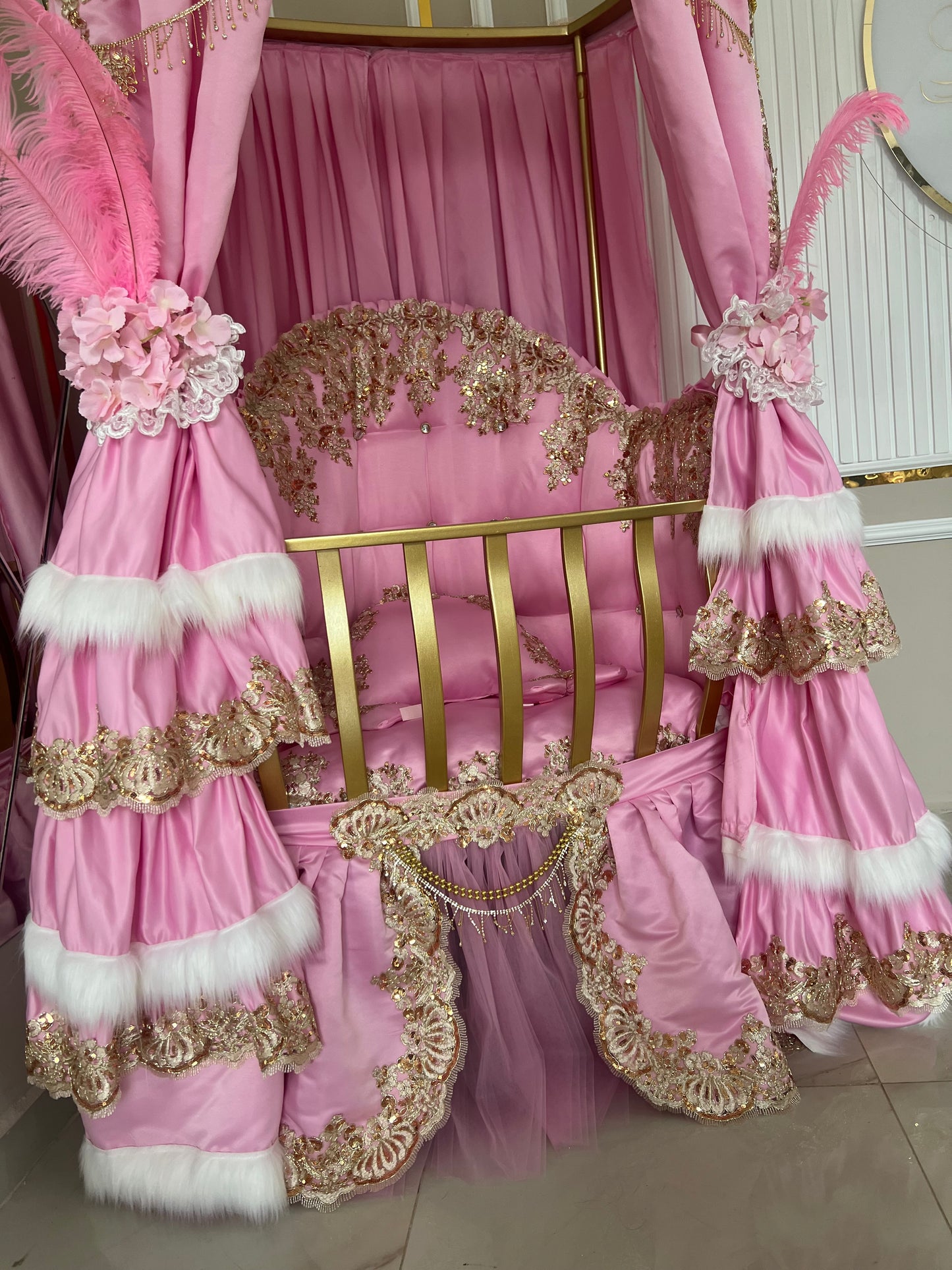 Royal Crib And Decor Pink And Gold