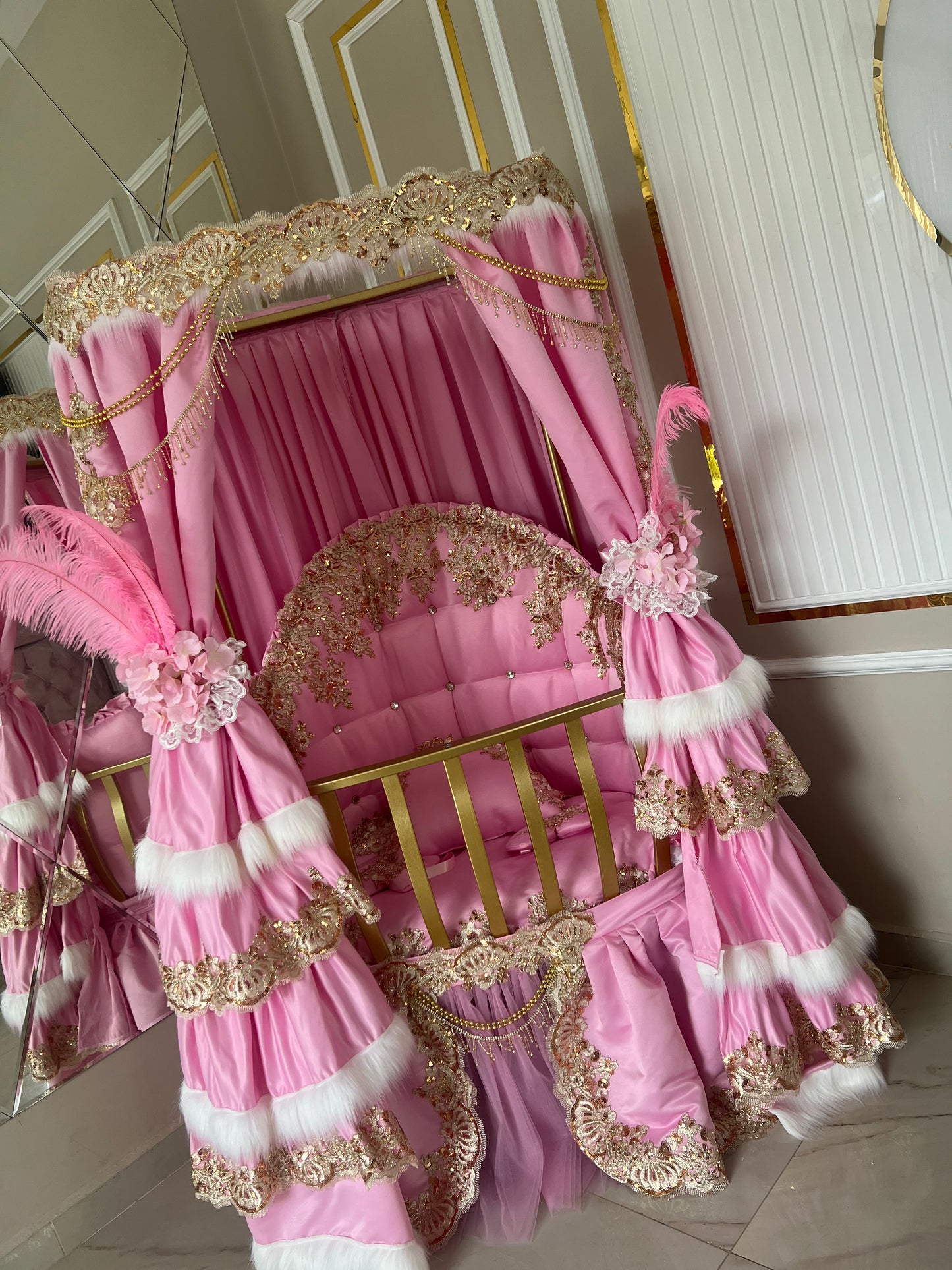Royal Crib And Decor Pink And Gold